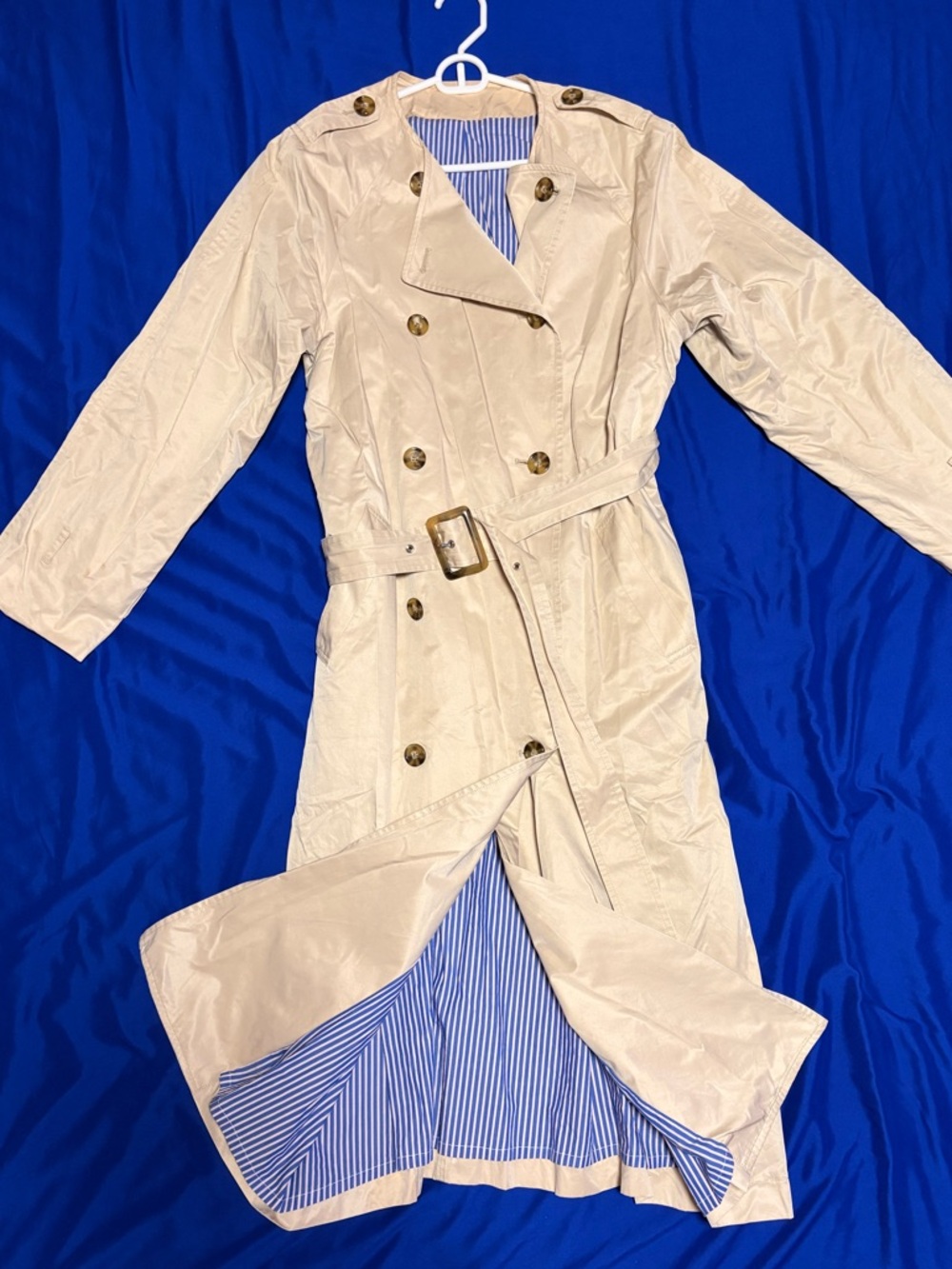 Women's Beige Trench Coat with Belt